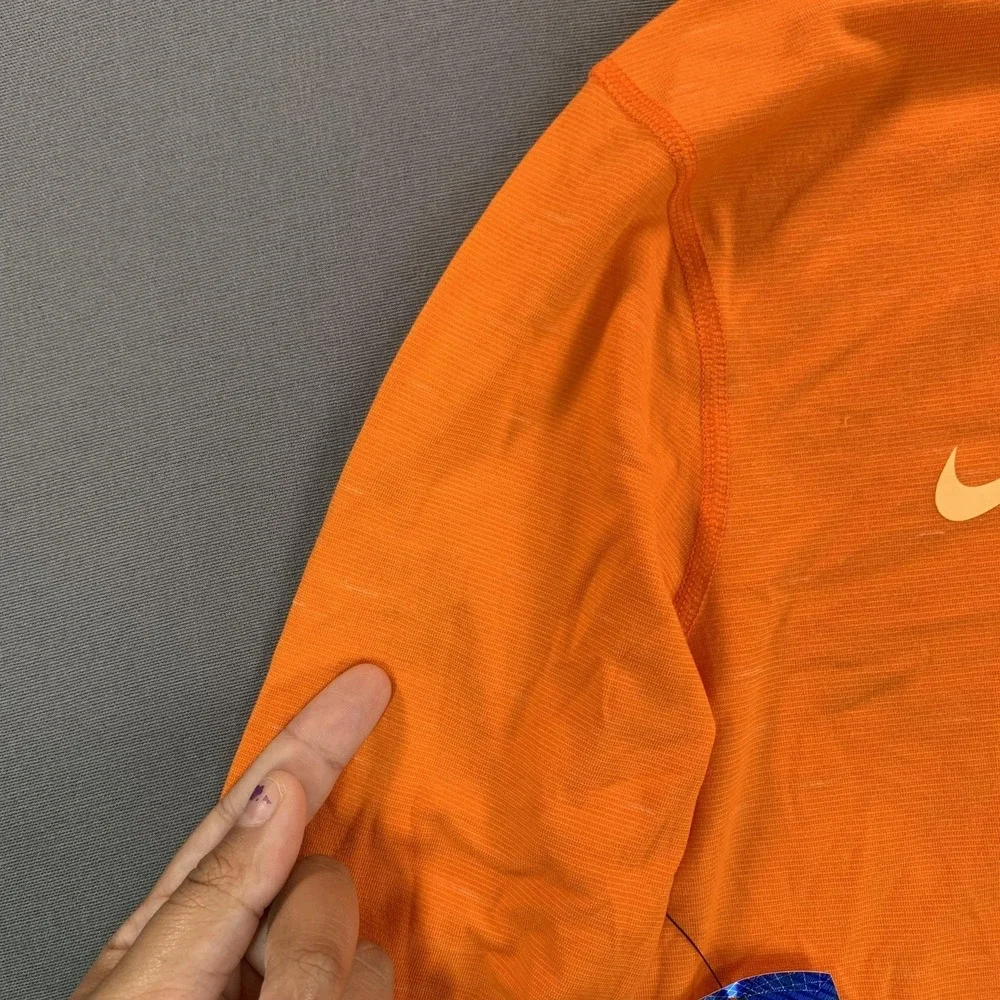 NEW Clemson Tigers Shirt Women S Orange NCAA Football Nike Dri Fit 1/4 Zip STAIN